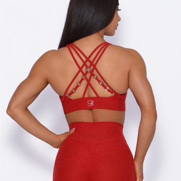 Bombshell Sportswear Other - Bombshell Sportswear Crimson Crisscross Back Sports Bra